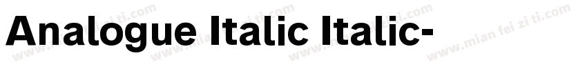 Analogue Italic Italic字体转换